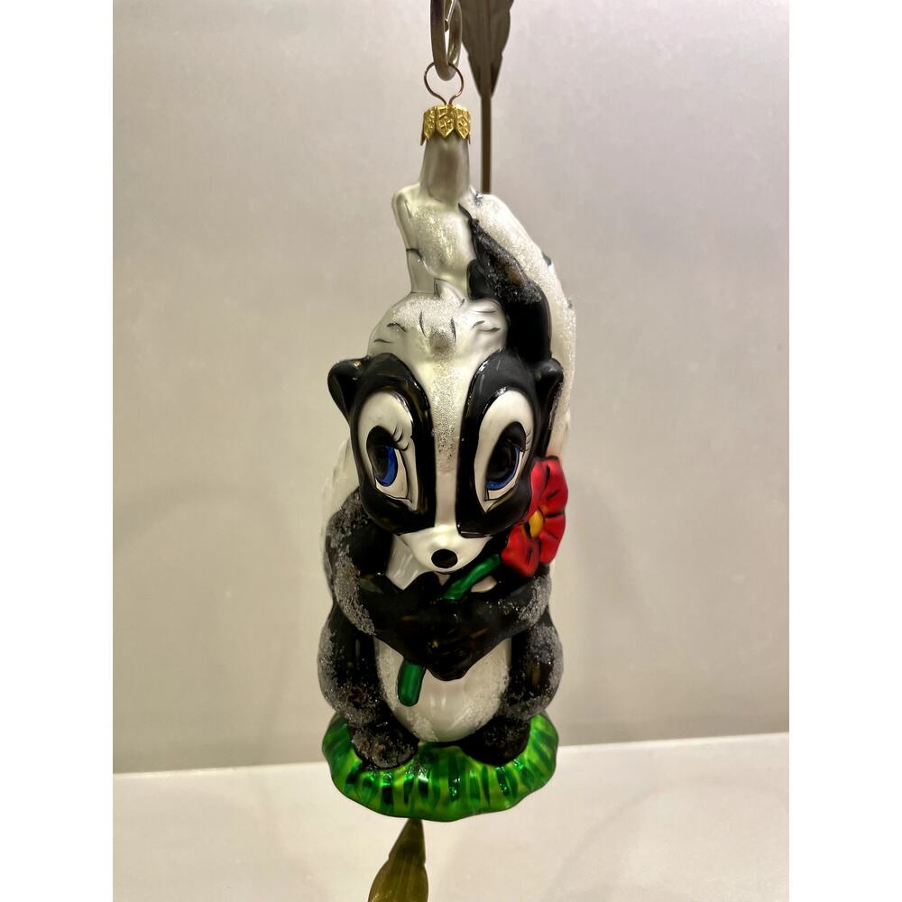 Christopher Radko 1997 Bambi Flower Skunk Limited Edition Ornament